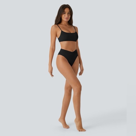HALARA Ribbed Crossover Bikini Bottom Swimsuit | SMALL| - Picture 1 of 5